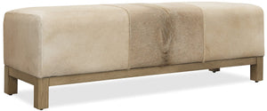 Regis Holy Cow "Quick Ship" 61 Inch Long Hair On Hide Leather Coffee Table