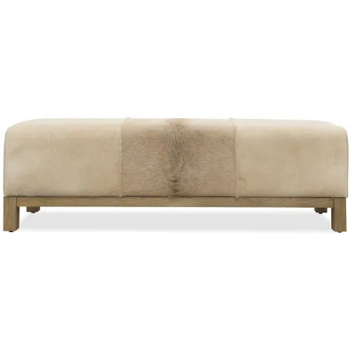 Regis Holy Cow "Quick Ship" 61 Inch Long Hair On Hide Leather Coffee Table
