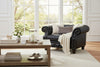 Image of Westminster Leather Tufted Chair And A Half