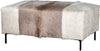 Image of Buckaroo Champagne Dark Hair On Hide 43" Inch Rectangular Leather Ottoman