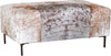 Image of Buckaroo Longhorn Hair On Hide 43" Inch Rectangular Leather Ottoman