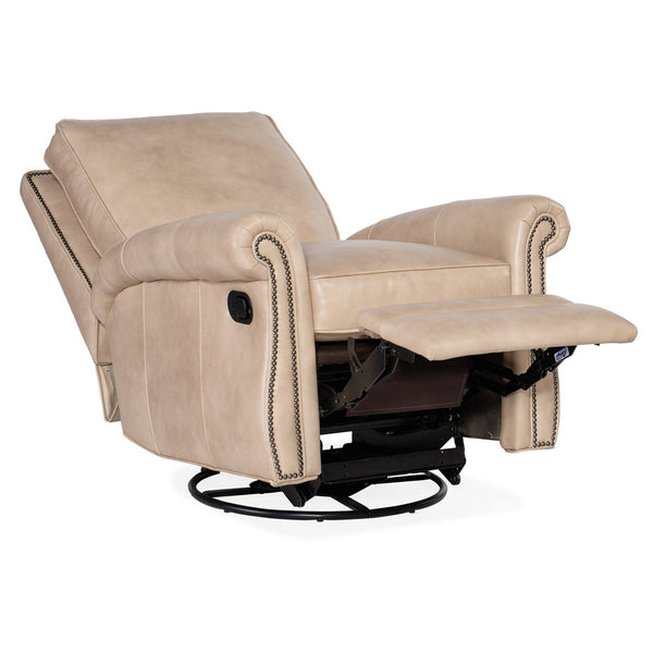 Amani SWIVEL Leather Pillow Back Recliner Chair - Experience Luxurious Comfort