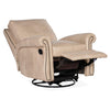 Image of Amani SWIVEL Leather Pillow Back Recliner Chair - Experience Luxurious Comfort