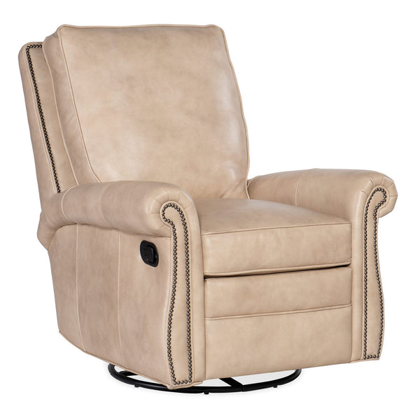 Amani SWIVEL Leather Pillow Back Recliner Chair - Experience Luxurious Comfort