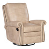 Image of Amani SWIVEL Leather Pillow Back Recliner Chair - Experience Luxurious Comfort