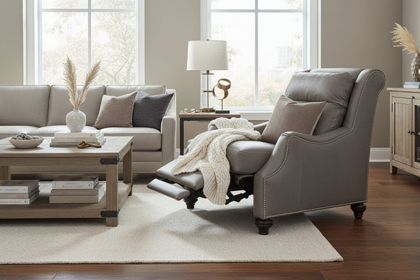 Garland Power Reclining Wall Hugger Leather Chair