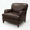 Image of Lichfield English Arm Tight Back Leather Chair With Nailhead Trim