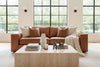 Image of Preston 108 Inch Two Cushion Wide Track Arm Leather Sofa