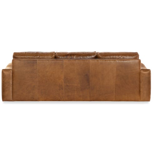 Southampton 109 Inch Three Cushion Rounded Track Arm Leather Sofa