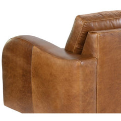 Southampton 109 Inch Three Cushion Rounded Track Arm Leather Sofa