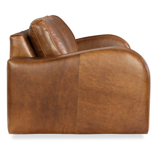 Southampton 109 Inch Three Cushion Rounded Track Arm Leather Sofa