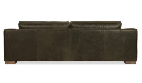 Wells 109 Inch Two Cushion Wide Track Arm Leather Sofa