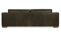 Wells 109 Inch Two Cushion Wide Track Arm Leather Sofa