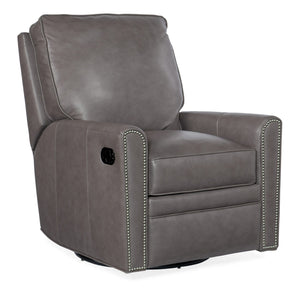 Ellis SWIVEL / GLIDER Leather Pillow Back Recliner Chair - Experience Luxurious Comfort