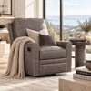 Image of Ellis SWIVEL / GLIDER Leather Pillow Back Recliner Chair - Experience Luxurious Comfort