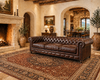 Image of Cornelius 118 Inch Quick Ship Chesterfield Leather Sofa
