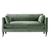Image of Marjorie 71 Inch "Quick Ship" Single Bench Seat Sage Green Velvet Apartment Sofa