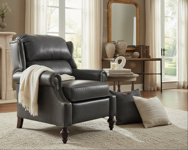 Meredith Small Scale Leather Recliner