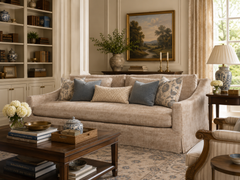 Lara Driftwood 96 Inch "Quick Ship" Slipcovered Sofa