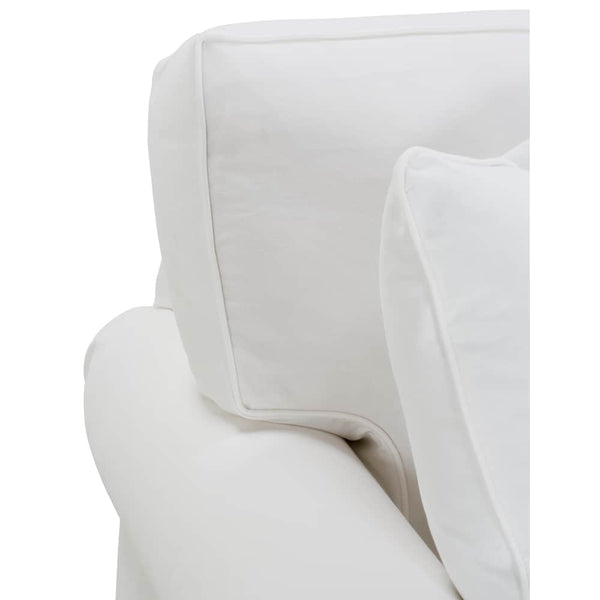 Christine 84 Inch Slipcovered Traditional Sofa With Skirt