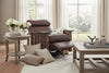 Image of Stockton SWIVEL/GLIDER Rough Sawn Mission Style Leather Reclining Chair