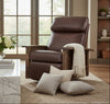 Image of Stockton SWIVEL/GLIDER Rough Sawn Mission Style Leather Reclining Chair