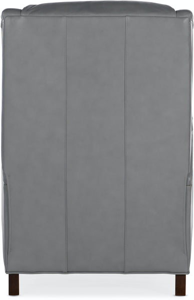 Akins Leather Bustle Pillow Back Recliner