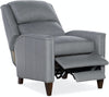 Image of Akins Leather Bustle Pillow Back Recliner