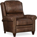 Aldred "Big Man" Leather Bustle Pillow Back Recliner Chair