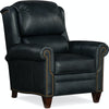 Image of Aldred Leather Bustle Pillow Back Recliner Chair