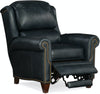Image of Aldred Leather Bustle Pillow Back Recliner Chair