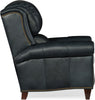 Image of Aldred Leather Bustle Pillow Back Recliner Chair