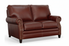 Image of Alexander Traditional Two Cushion Leather Loveseat
