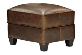 Oscar Transitional Leather Ottoman