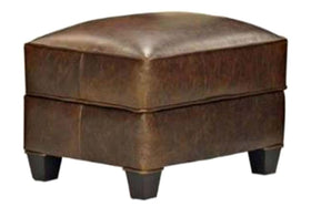 Oscar Transitional Leather Ottoman