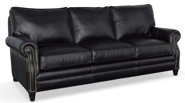 Alexander Traditional Two Cushion Leather Loveseat (Photo For Style Only)