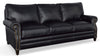 Image of Alexander Traditional Two Cushion Leather Loveseat (Photo For Style Only)