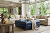 Image of Anderson 48 Inch Square Large Button Tufted Chesterfield Leather Ottoman