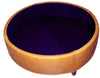 Image of Andover 40 Inch STORAGE Round Leather Ottoman