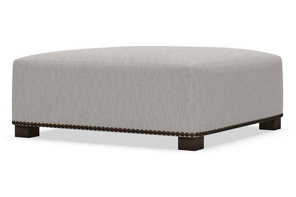Annie 44 Inch Square Fabric Bench Ottoman Coffee Table