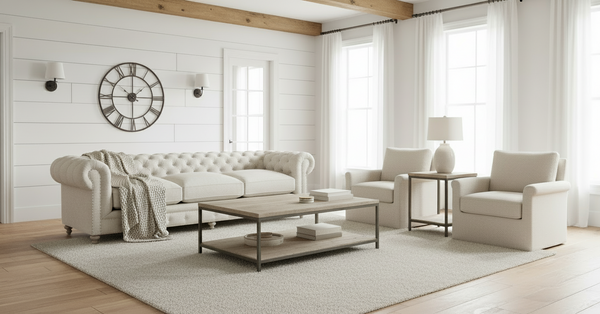 Armstrong 118 Inch "Quick Ship" Tufted Chesterfield Sofa In Classic Linen