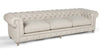 Image of Armstrong 118 Inch "Quick Ship" Tufted Chesterfield Sofa In Classic Linen - IN STOCK