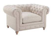Armstrong Linen "Quick Ship" Tufted Fabric Club Chair - IN STOCK