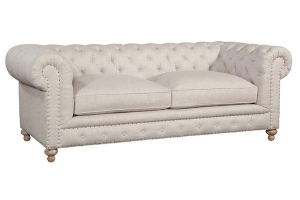 Armstrong Linen "Quick Ship" Fabric Chesterfield Sofa Collection