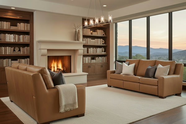 Asher 85 Inch Power Wall Hugger Leather Sofa