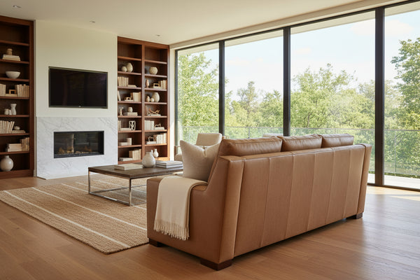 Asher 85 Inch Power Wall Hugger Leather Sofa