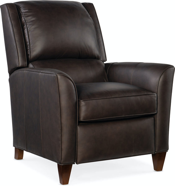 Atticus Wing Arm Leather Pillow Back Recliner Chair