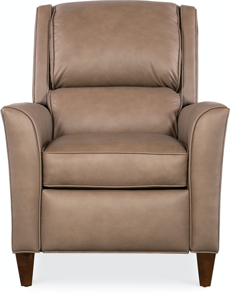 Atticus Wing Arm Leather Pillow Back Recliner Chair