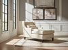 Image of Matilda Cream "Quick Ship" Wing Back Fabric Chaise Lounge