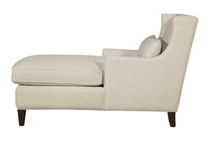 Matilda Cream Chaise Lounge Chair Hand Crafted Tight Back Design